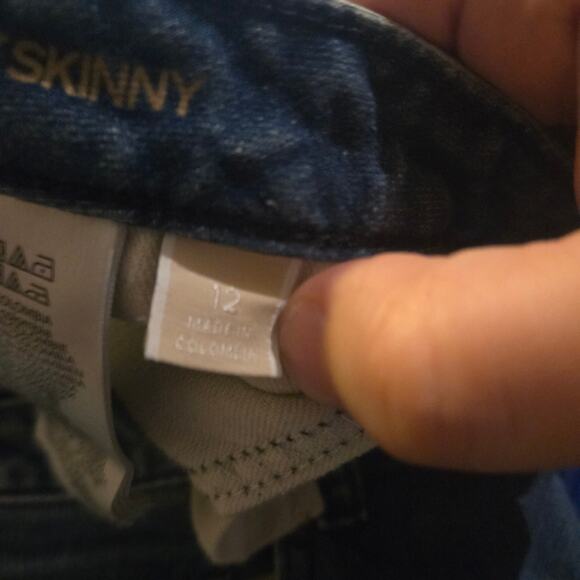 Michael Kors Izzy Skinny Raw Hem Jeans Size 12 Blue - Picture 5 of 11